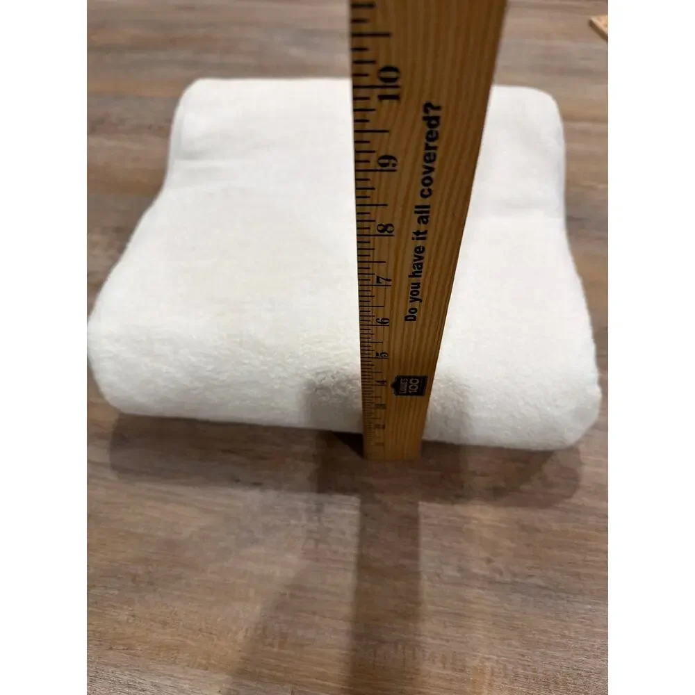 MICRODRY White Terry Cloth Cushioned Bath Pillow Spa Head & Neck Support